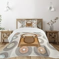 thumbnail image 3 of Ambesonne Vintage Quilted Bedspread Set 2 Pcs, Long Players Pickup, Twin Size, Pale Coffee Brown, 3 of 6