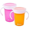 thumbnail image 1 of Set de Dos Vasos Entrenadores Bluelander para Bebé Naranja y Rosa, 1 of 4