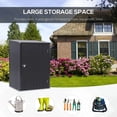 thumbnail image 4 of Topcobe 3.3' x 3.4' Lean-to Garden Storage Shed, Small Outdoor Tool House with Lockable Door for Patio, Backyard, Sheds & Outdoor Storage Clearance, Garden Sheds & Outdoor Storage, Dark Gray, 4 of 5