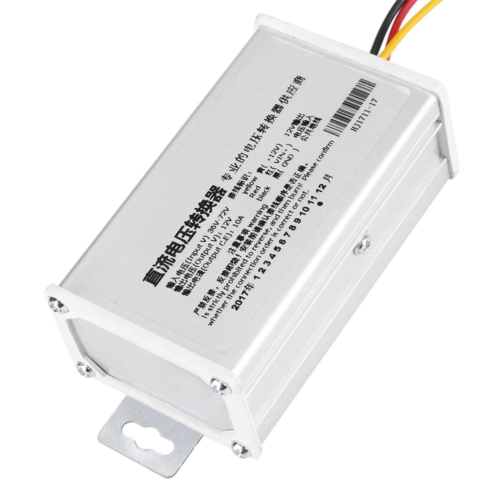 ZAWELIYO Convertitore per Scooter Elettrico, DC 36V 72V a 12V 10A 120W