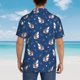 thumbnail image 4 of Fotbe Cute Shark Camisa Hawaiana para Hombre Unisex – Camisa Casual de Verano con Botones de Manga Corta de Algodón y Lino,Large, 4 of 7
