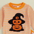 thumbnail image 5 of Jkety My First Halloween Baby Boy Girl Outfits Cutest Pumpkin Romper Shirt Pants Hat 3Pcs Clothes Set Outfits Baby Boy(Orange,12-18 Months), 5 of 6
