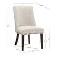 thumbnail image 6 of Powell Augusta Upholstered Dining Chair, Set of 2, Espresso and Natural, 6 of 11