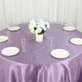 thumbnail image 2 of Efavormart 132" Violet Amethyst Accordion Crinkle Taffeta Seamless Round Tablecloth, 2 of 11