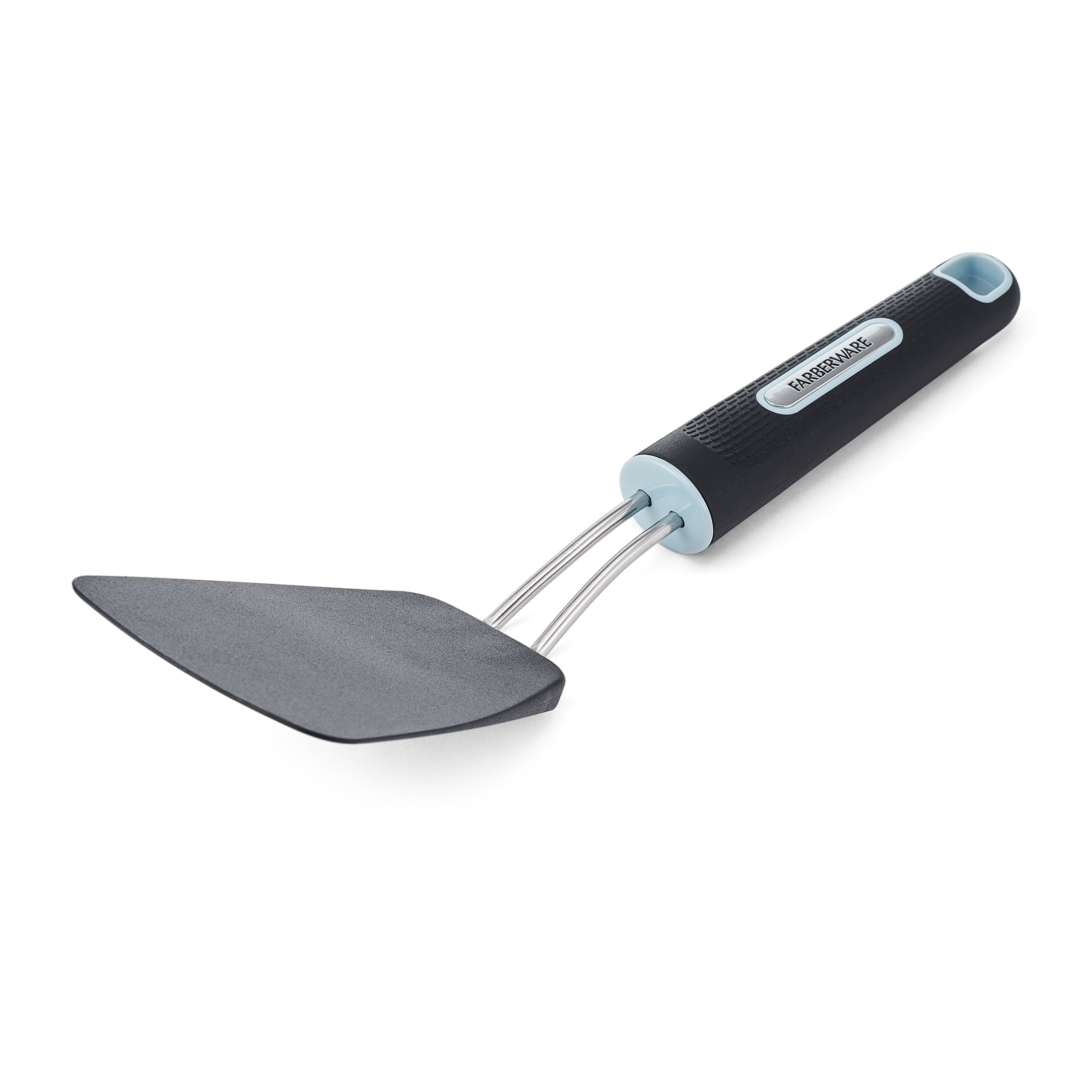 Farberware Soft Grips Flex Turner Kitchen Spatula, Black with Slate Accents
