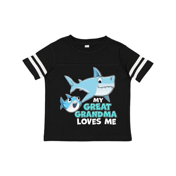 Inktastic My Great Grandma Loves Me with Cute Sharks Boys or Girls Toddler T-Shirt