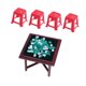 thumbnail image 4 of Juego de Mahjong en miniatura a escala 1:12. Juego de mesa de Mahjong en miniatura. Escritorio en miniatura hecho a mano. Silla de mesa de mahjong, 4 of 9