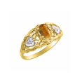 thumbnail image 3 of RYLOS Rings for Women 14K Gold Plated Silver Ring Filigree Heart Birthstone Ring 6X4MM Gemstone &  Diamonds Tiger Eye Jewelry for Women Size 7, 3 of 7