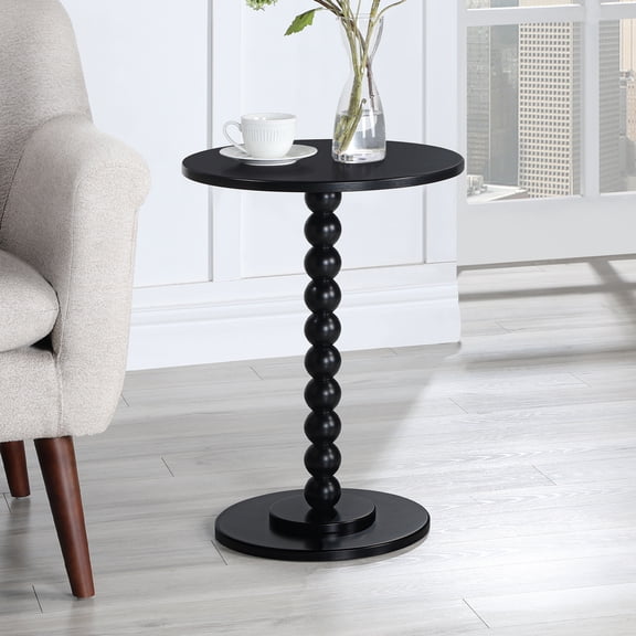 Classic Accents Venetian Islands Spindle Table in Black Wood Finish