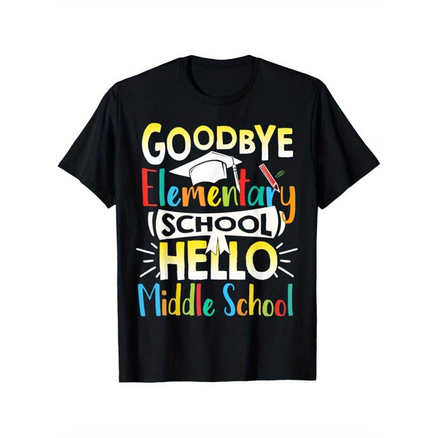 Goodbye Elementary School Hello Middle School Last Day T-Shirt