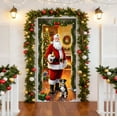 thumbnail image 6 of Christmas Door Cover - Santa-Print Door Banner Weather-Proof Fast Install, Indoor Outdoor Holiday Backdrops for Entryway or Party Photo, 6 of 6