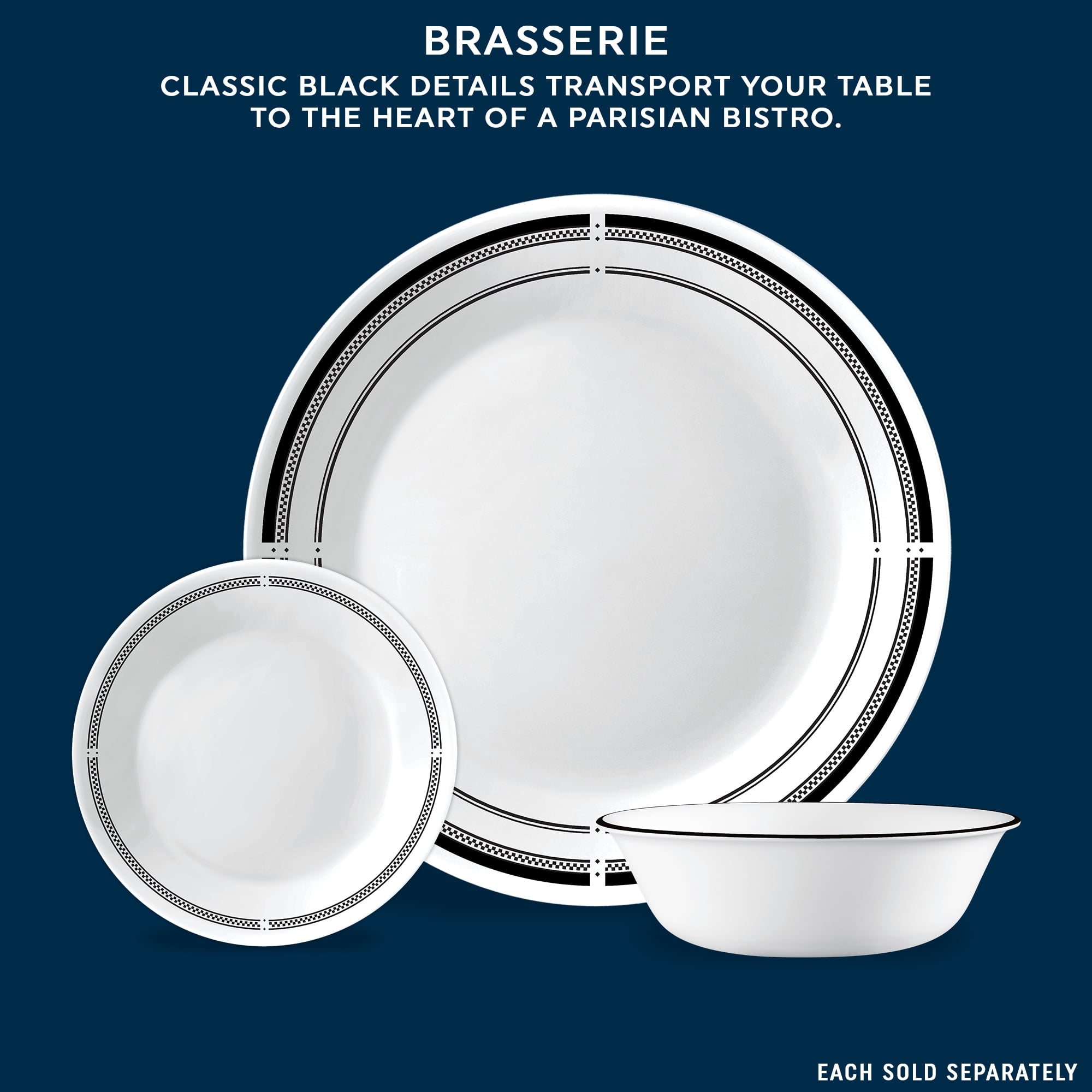 (2 pack) Corelle Brasserie 18 oz Soup/Cereal Bowl