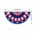 thumbnail image 3 of Gqtwoy Patriotic Garden Flag 4th of July Decorations Outdoor Nylon Fan Flag Independence Day Yard Porch Banner Patriotic Door Wall Hanging Memorial Day Red White and Blue Bunting, 3 of 7