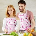 thumbnail image 3 of Pink Breast Cancer Apron-Garden Aprons for Women with Pockets-Cotton Linen Waterproof Kitchen Cooking Gardening Aprons Adjustable for Kitchen,Cooking,BBQ and Salon 32"x27", 3 of 7