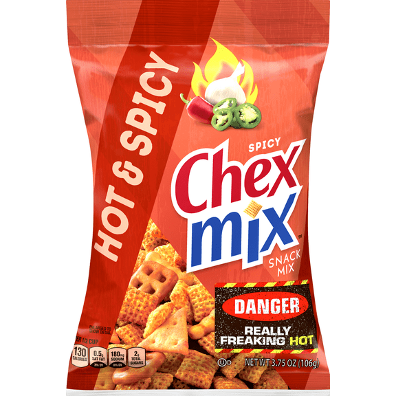 Chex Mix Spicy Snack Mix, Hot 'N Spicy, 3.75 oz Bag