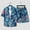 05 Navy, variant on Weiqiqre Floral Hawaiian Shirt Set for Men Summer Button Up Shirt Short Sleeve Tropical Casual Aloha Shirt and Shorts Set