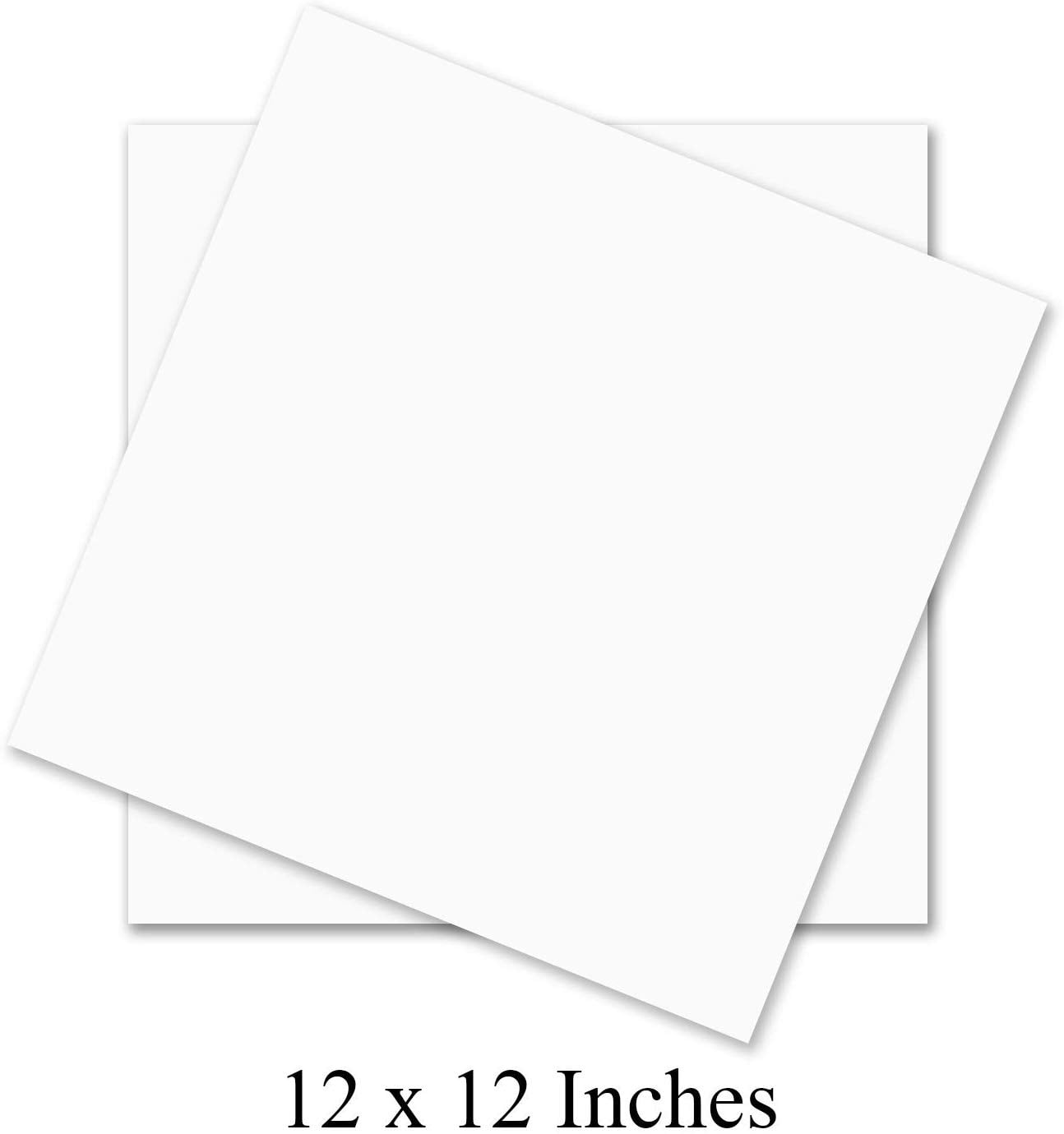12 x 12 Fine Square Cardstock 80lb Cover Bright White Thick Paper