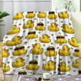 thumbnail image 3 of Ducks Blanket Gift for Boys Girls, Duck Gift for Duck Lovers Cute Ducks Throw Blanket Gifts for Kids Kawaii Animal Decor Plush Soft Lightweight Flannel Fleece Yellow Blankets for Sofa Bed 50x40In, 3 of 6