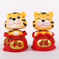 thumbnail image 4 of PENGXIANG Tiger Figures Exquisite Decorative Portable Cute Mini Sofa Tiger Ornament for Car Interior Decor, 4 of 10