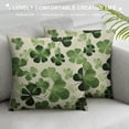 thumbnail image 3 of JEUXUS  St Patricks Day Pillow Cover  Shamrock Lucky Clovers Green Decorative Throw Pillow Case Saint Patricks Outdoor Cushion Cover for Home Couch Sofa Holiday Decor, 3 of 5
