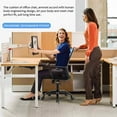 thumbnail image 4 of BestOffice Ergonomic Mesh Chair Swivel Rolling，Lumbar Support Adjustable Stool for Adult,Blue, 4 of 7
