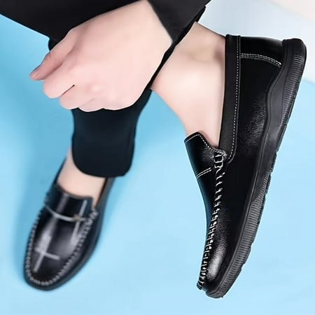 

DONGGTGDZ Comfy and Durable Men‘s Solid Colour Classic Slip On Loafer Shoes for Casual Wear Non-Slip Men‘s Footwear for Everyday Dressing