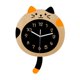thumbnail image 2 of Reloj de pared de gato con cola, colección de animales, elegante reloj colgante de pared para decoración del hogar Grano de madera, 2 of 9