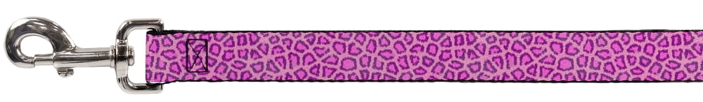 Buckle-Down Pet Leash, Dog Leash, Leopard Baby Pink, 6 Feet Long 1.0 Inch Wide
