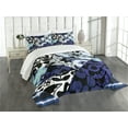 thumbnail image 3 of Ambesonne Shabby Flora Quilted Bedspread Set 3 Pcs, Petals, Queen Size, Multicolor, 3 of 5