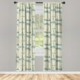 thumbnail image 5 of Ambesonne Lighthouse Window Curtains, Summertime Lines Print, Each 28" W x 63" L, Dark Blue Beige, 5 of 5