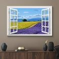 thumbnail image 2 of wall26 Canvas Print Wall Art Window View Landscape Purple Lavender Flowers Nature Wilderness Photography Modern Art Rustic Scenic Colorful Multicolor for Living Room, Bedroom, Office - 16"x24&qu, 2 of 5