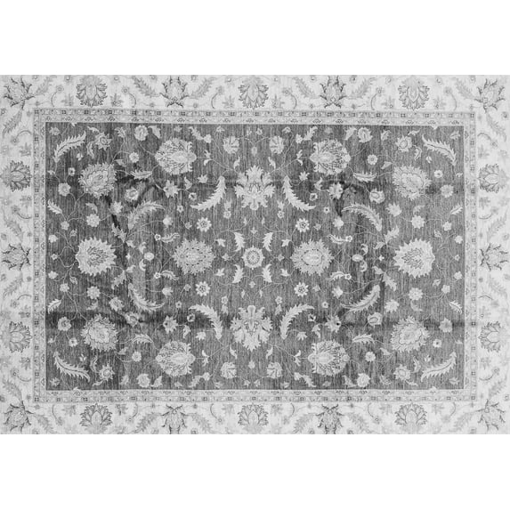 Ahgly Company Indoor Rectangle Oriental Gray Traditional Area Rugs, 3' x 5'