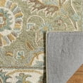 thumbnail image 4 of SAFAVIEH Blossom Fletcher Floral Bordered Wool Runner Rug, Sage/Ivory, 2'3" x 8', 4 of 7