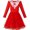 Red and White, variant on Girls Dress Long Sleeve Cotton Red Flower Christmas Dress 6