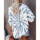 thumbnail image 4 of Women Pullover Sweatshirt Off The Shoulder Tie Dye Wide Crew Neck Soft Comfortable Long Sleeve Blouse, 4 of 5