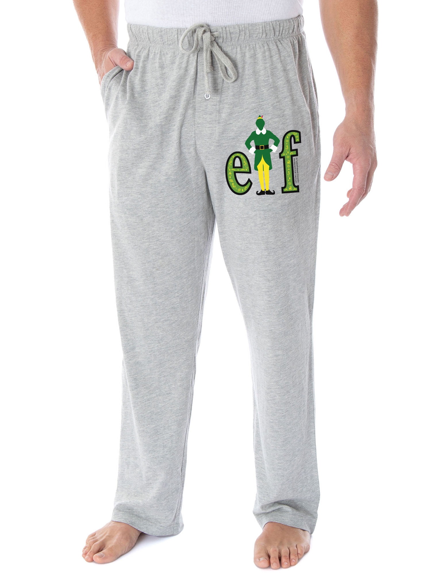 Elf The Movie Men's Holiday Film Logo Loungewear Sleep Bottoms Pajama Pants