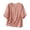 Pink, variant on Timegard Summer Tops for Women 3/4 Sleeve Round Neck Button up Loose Lightweight Casual Blouse Tops