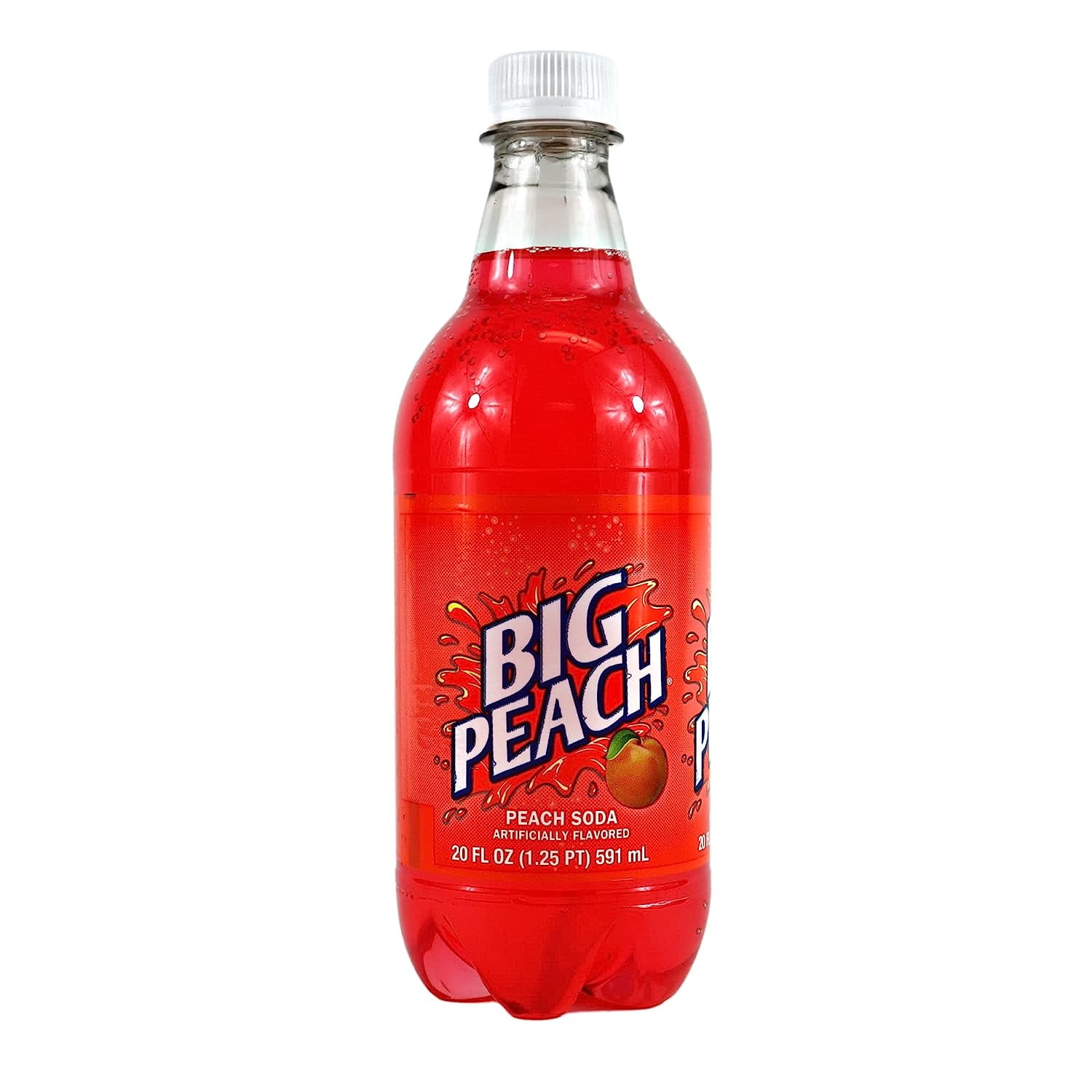 Big Red Soda 20 oz 24 Pack Bundle By Louisiana Pantry (Big Peach