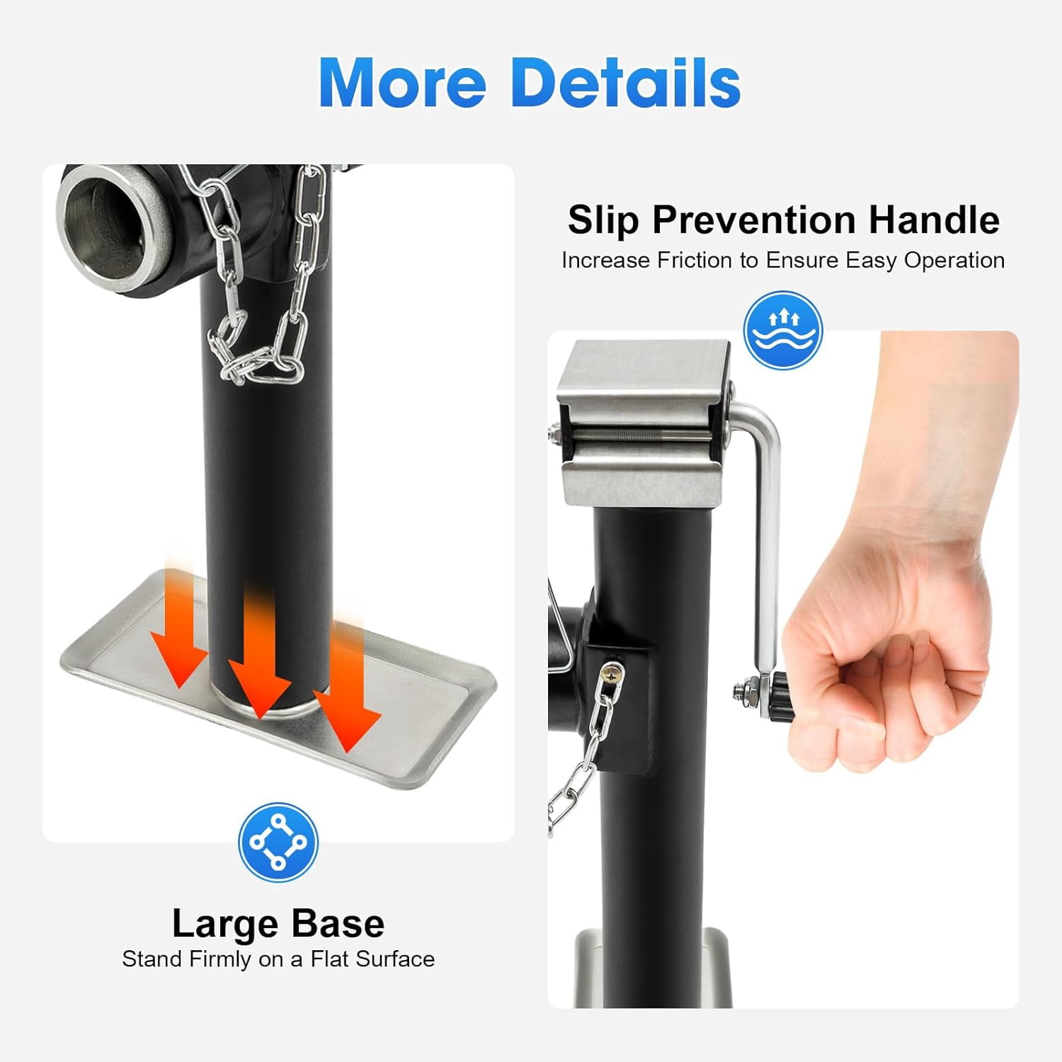 1 Ton Heavy Duty Manual Jack Car Jack Stands with Removable Handle, Adjustable Height to 10.23in, Steel Jack Fast Lift Service Jack for Automotive Repair Industry