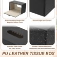thumbnail image 3 of Tissue Box Cover, Rectangle Modern Tissue Box Holder (7.5"x4.7"x3.7", Black), 3 of 7