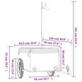 thumbnail image 4 of vidaXL Bike Trailer Black and Red 45 kg Iron, 4 of 5