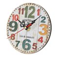 thumbnail image 2 of Relojes de decoración de pared circulares Tipo de puntero de madera Retro Retro Mundial Batería Operada en posición vertical para muebles de ropa de casa, 2 of 7