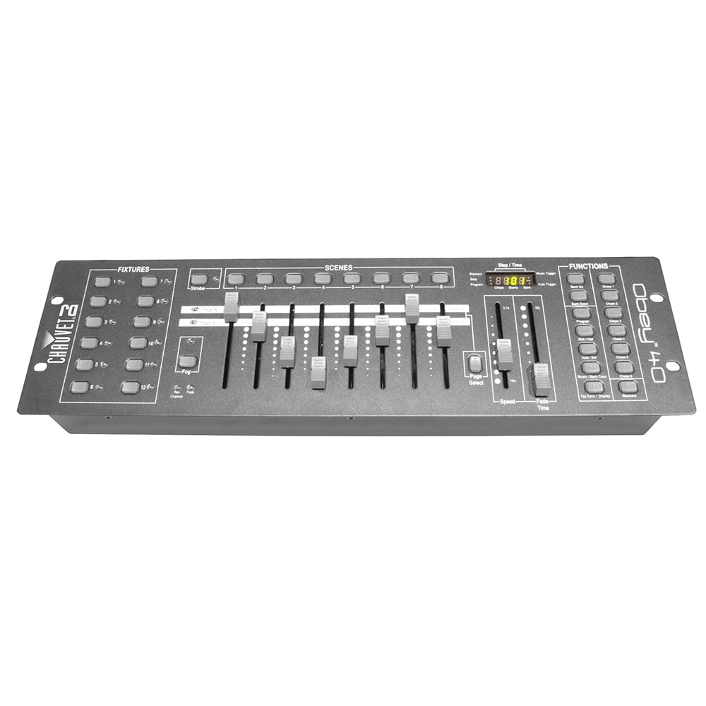 CHAUVET DJ Obey 40 DMX Controller Bundle with 32" Safety Cable and 24" Pro Lighting Safety Cable