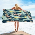 thumbnail image 1 of Binmer Serviette de Plage en Microfibre Super Légère Serviette de Bain Colorée Couverture de Plage Anti-Sable Serviette Multi-Usage pour Voyage Piscine 30x60 Pouces, 1 of 6