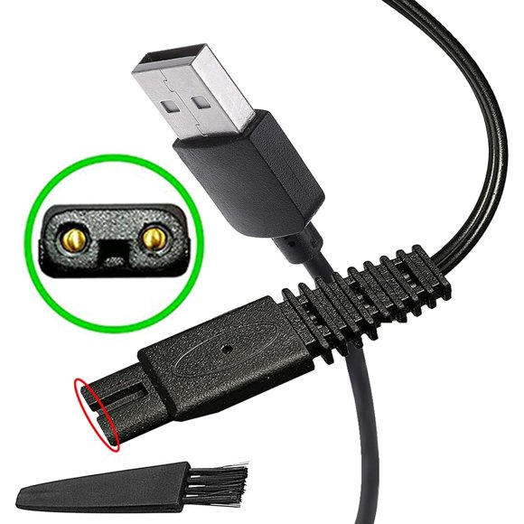 USB Cable Compatible with Micro Touch SOLO Rechargeable Shaver, Trimmer and Edger
