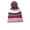 Pink Raspberry/Iron Grey/White, variant on Sport Tek Adult Unisex Regular Beanie Maroon/Blk/Wht One Size Fits All