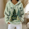 thumbnail image 6 of SYMOID Womens Oversized Christmas Fleece Hoodie - Multicolor Festive Tree Snowflakes Lights, Soft Warm 100% Polyester with Kangaroo Pocket & Drawstring Hood (S-XXL),Size 2XL, 6 of 7