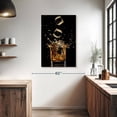 thumbnail image 3 of Elephant Stock Whiskey Ice Splash Wall Art - Vertical Canvas Wall Art - Dining Room Wall Decor - Food And Drink Canvas - Black And Orange Decor - 26" x 39", 3 of 8