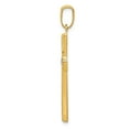 thumbnail image 7 of 14k Yellow Gold with Rhodium Hollow Diamond-cut Cross Charm Pendant, 7 of 7