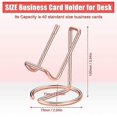 thumbnail image 2 of 2 piece metal business card holder for desk, mobile phone stand, elegant line business card display holder stand, office, 2 of 5